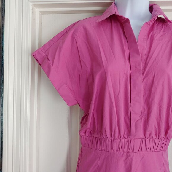 Silvia Tcherassi Fuchsia Designer Garden Party Resort Wear Tiered Chic Dress M - Picture 4 of 15